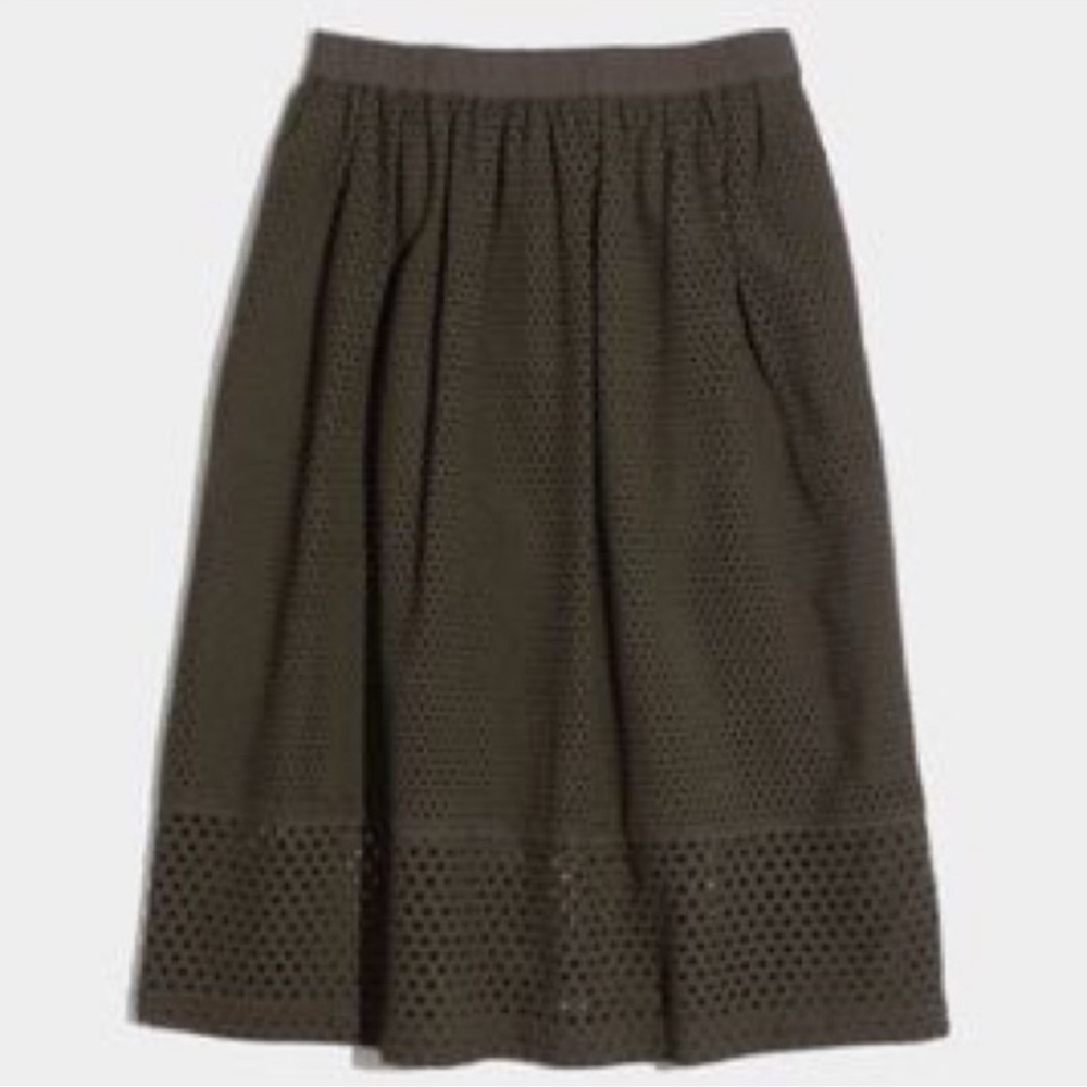 NWT Madewell Eyelet Midi Skirt